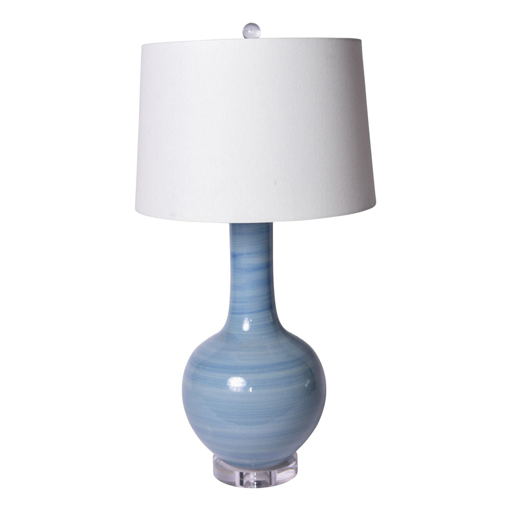 Lake Blue Globular Vase Small Table Lamp