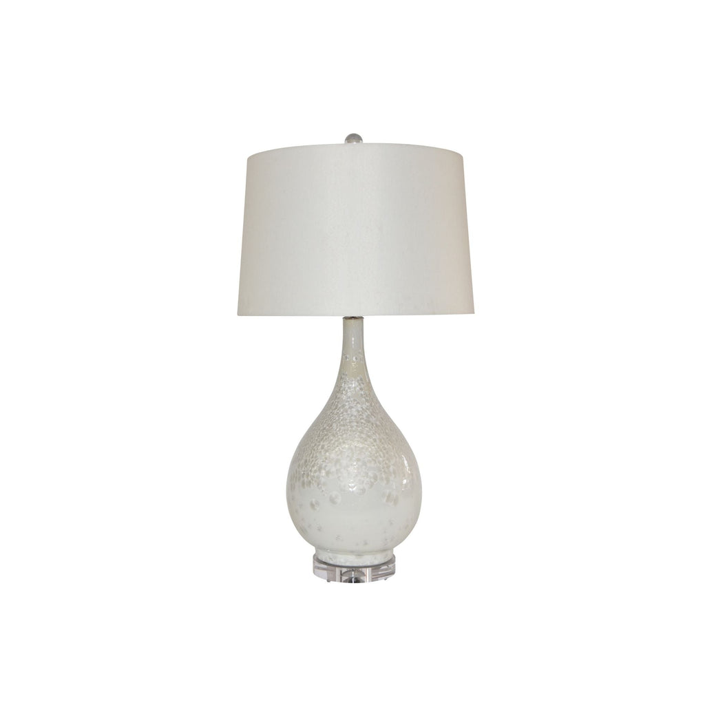 White Crystal Shell Long Neck Vase Lamp