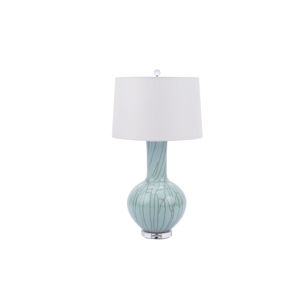 Crackle Celadon Globular Vase Table Lamp
