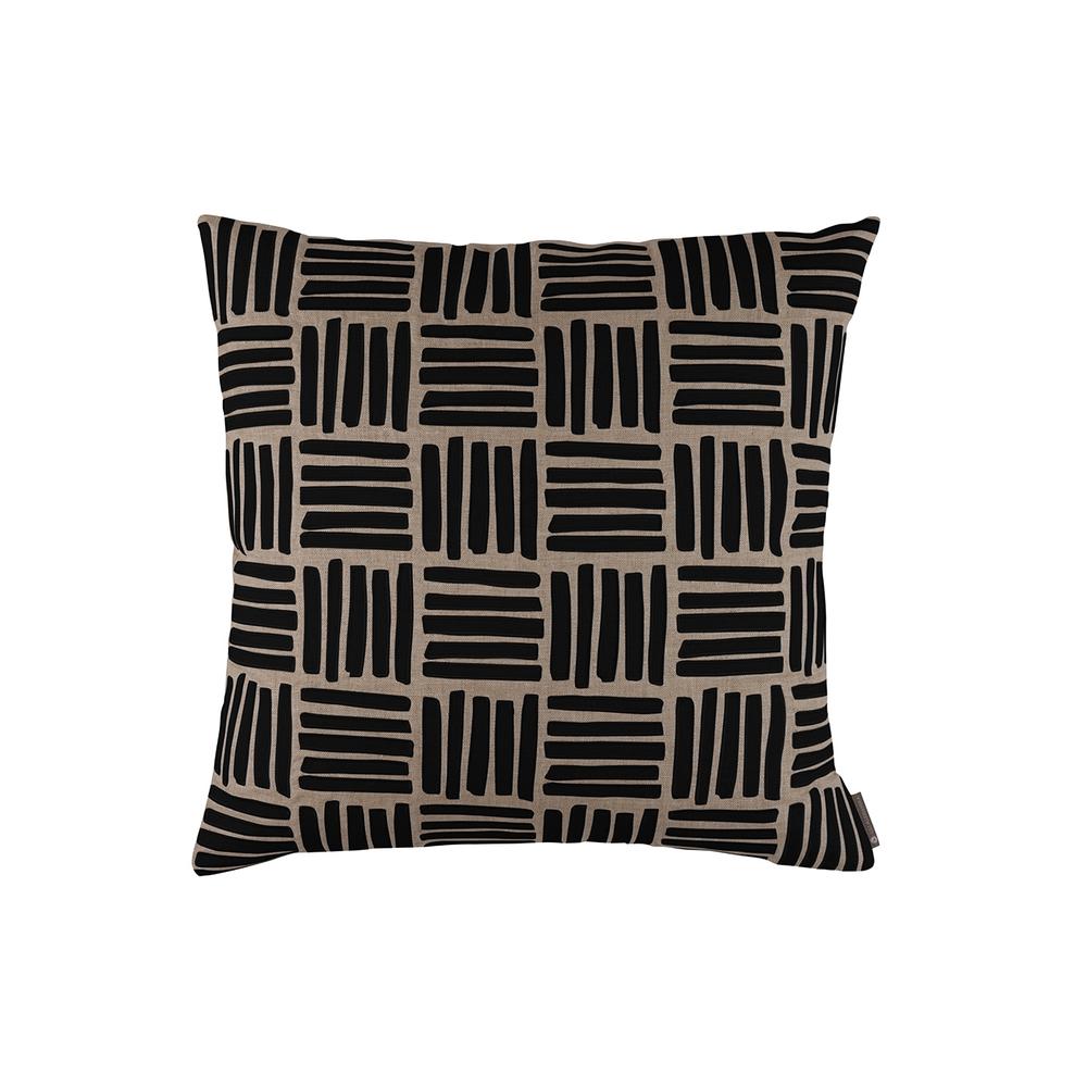 Aspen Square Pillow Dark Sand Black 24X24