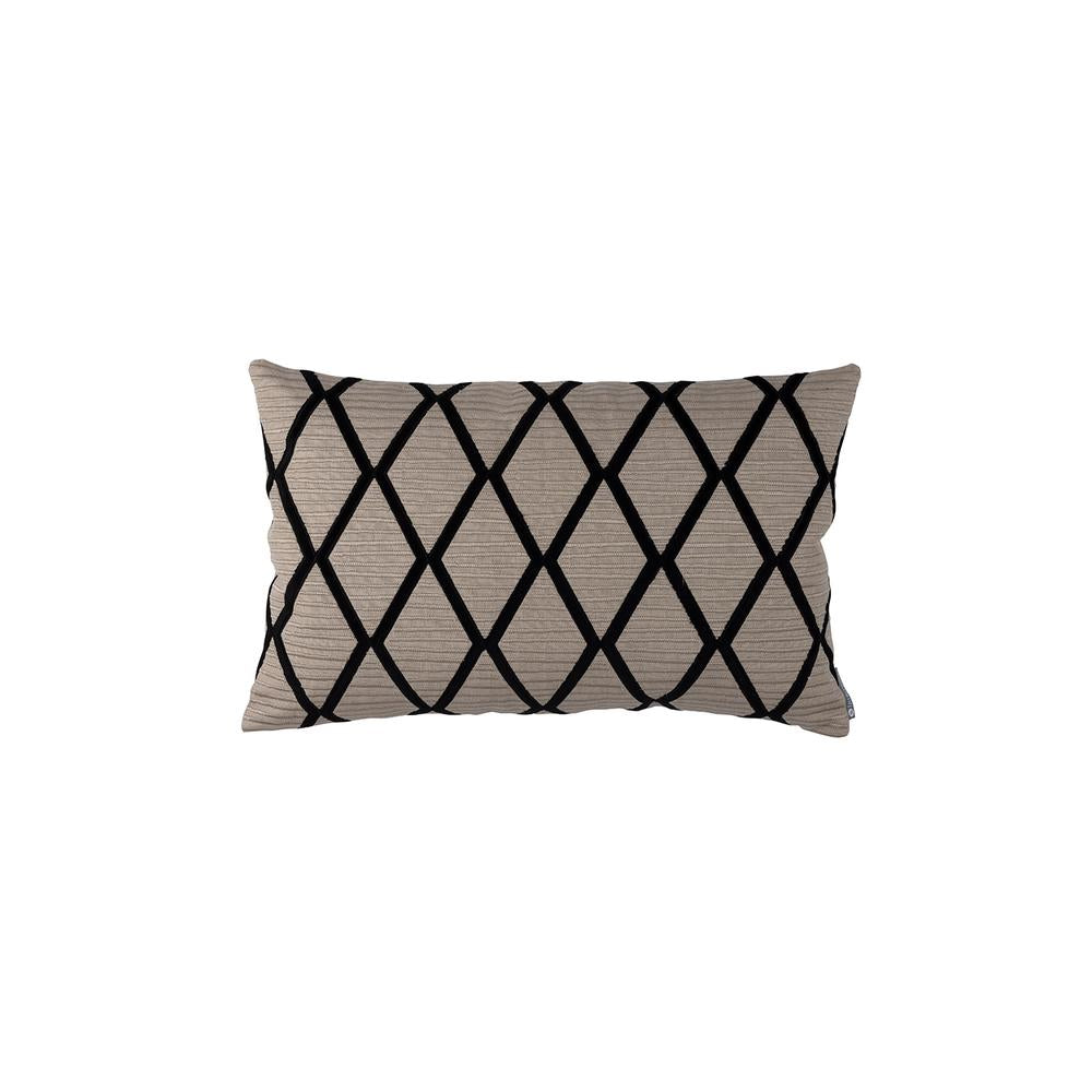 Brook Small Rectangular Pillow Dark Sand Black Dark Sand 14X22