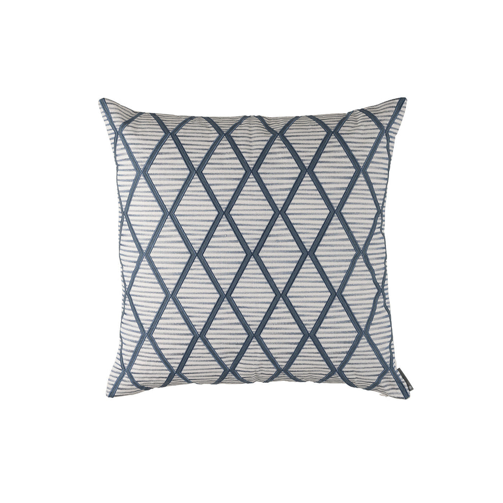 Brook Square Pillow White Indigo 24X24