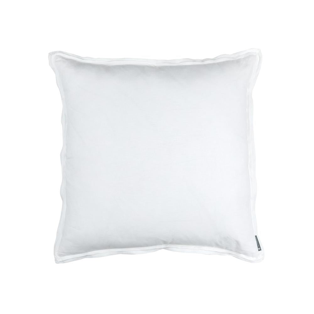 Bloom Euro Double Flange Pillow White Linen 26X26