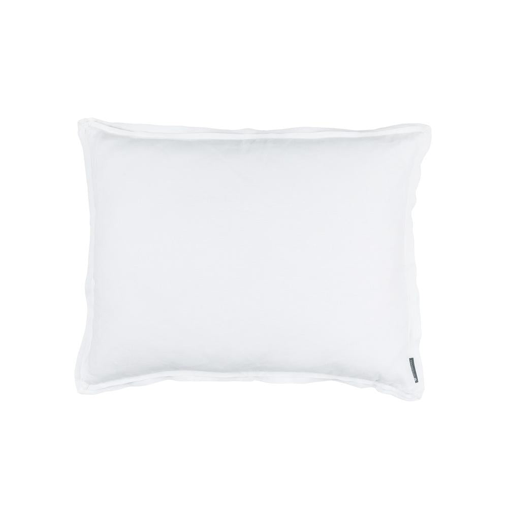 Bloom Standard Double Flange Pillow White Linen 20X26