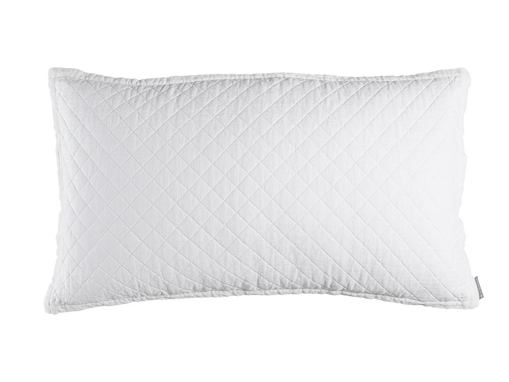 Emily King Pillow, White Linen 20X36