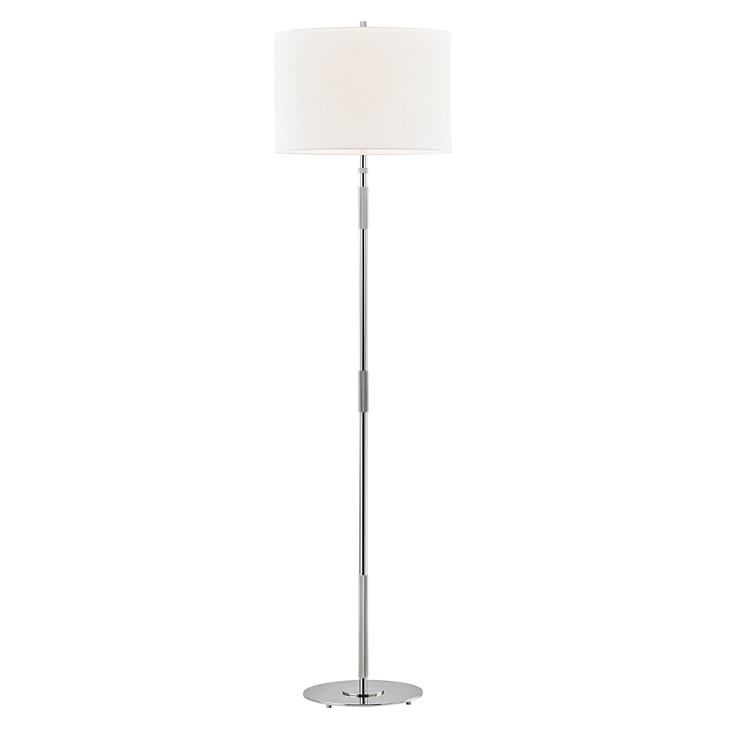 Bowery Floor Lamp - Polished Nickel