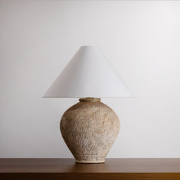 Rumbrook Table Lamp - Aged Brass, Ceramic Ancient Texture