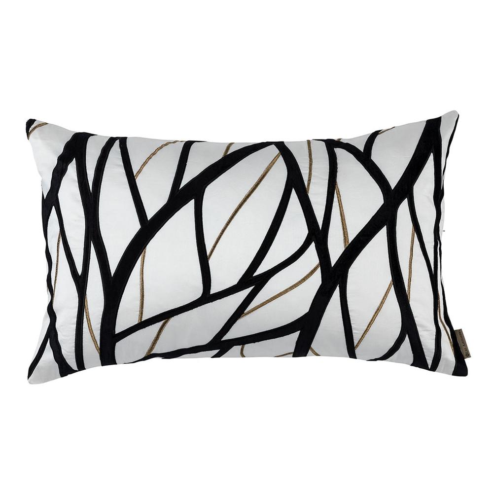 Twig Large Rectangle Pillow Ivory, Gold, Black 18X30 (Insert Included)