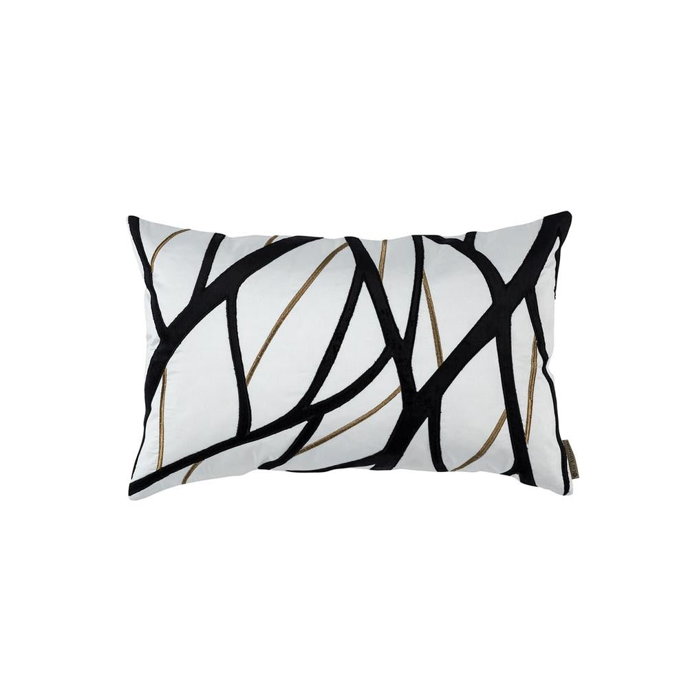 Twig Small Rectangle Pillow Ivory, Gold, Black 14X22 (Insert Included)