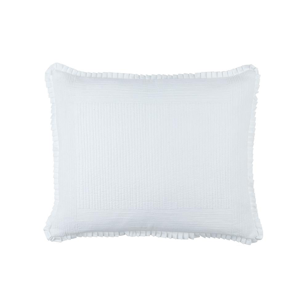 Battersea Standard Pillow White Cotton 20X26 (Insert Included)