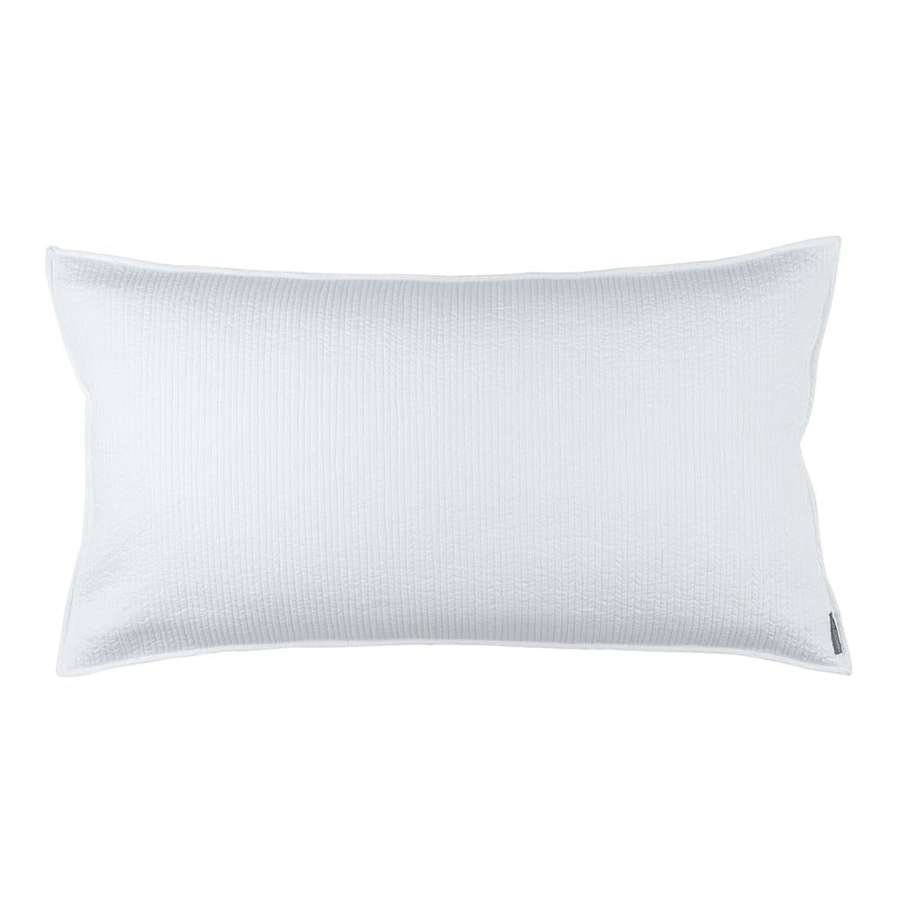 Retro King Pillow White Cotton 20X36