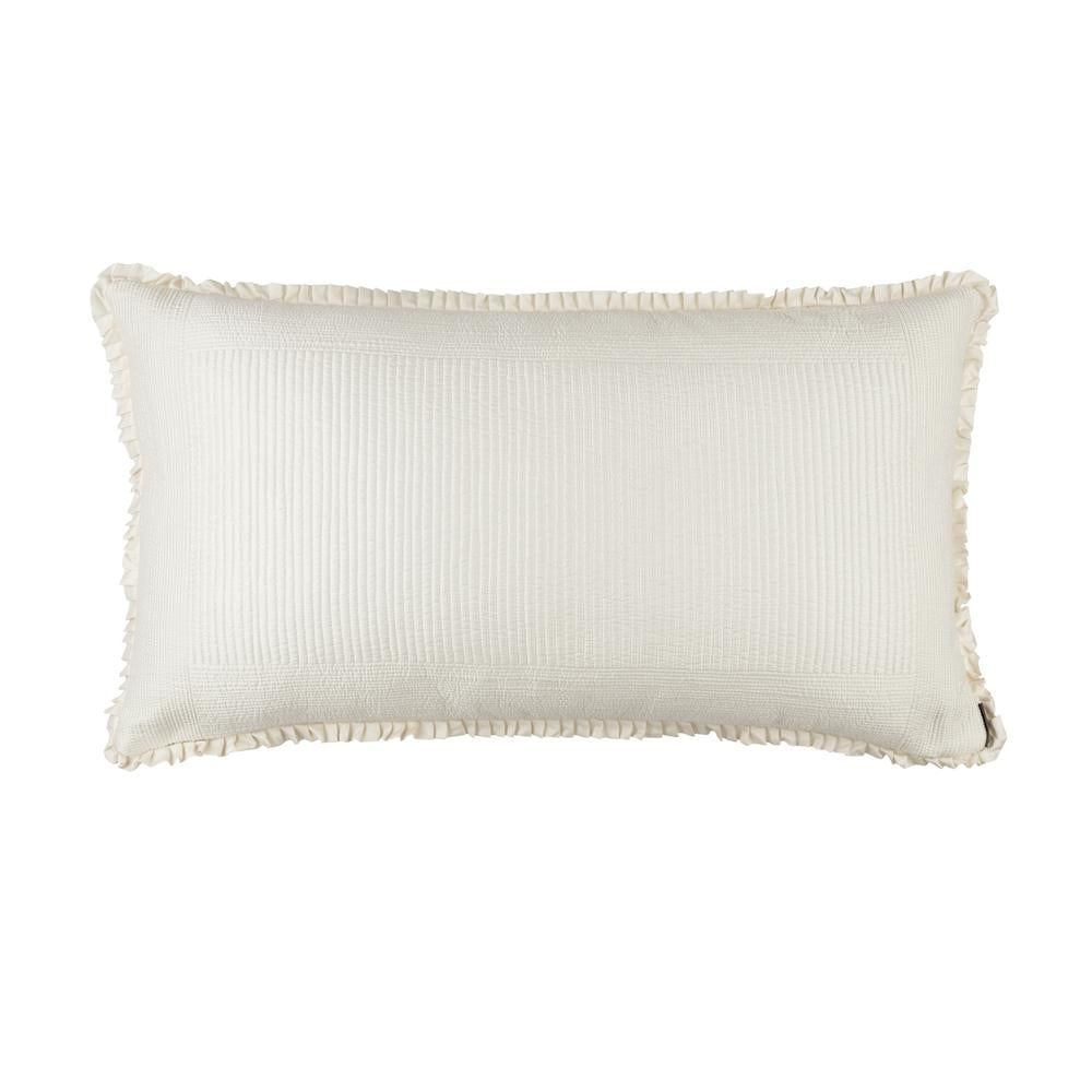 Battersea King Pillow Ivory Silk and Sensibility 20X36