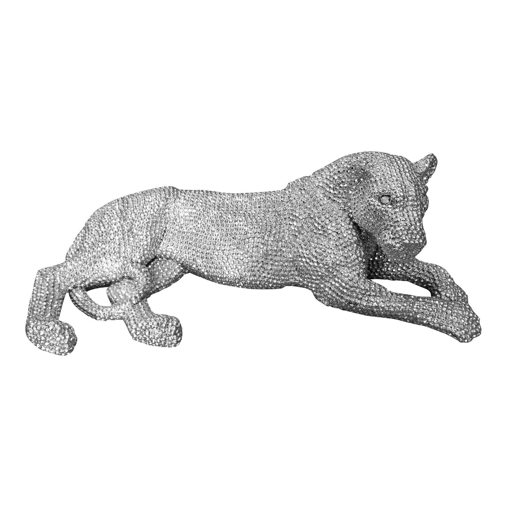 Panthera Statue Small, Silver