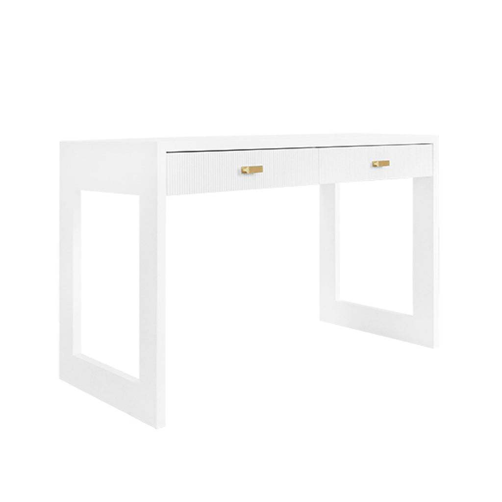 Larkin White Two Drawer Desk