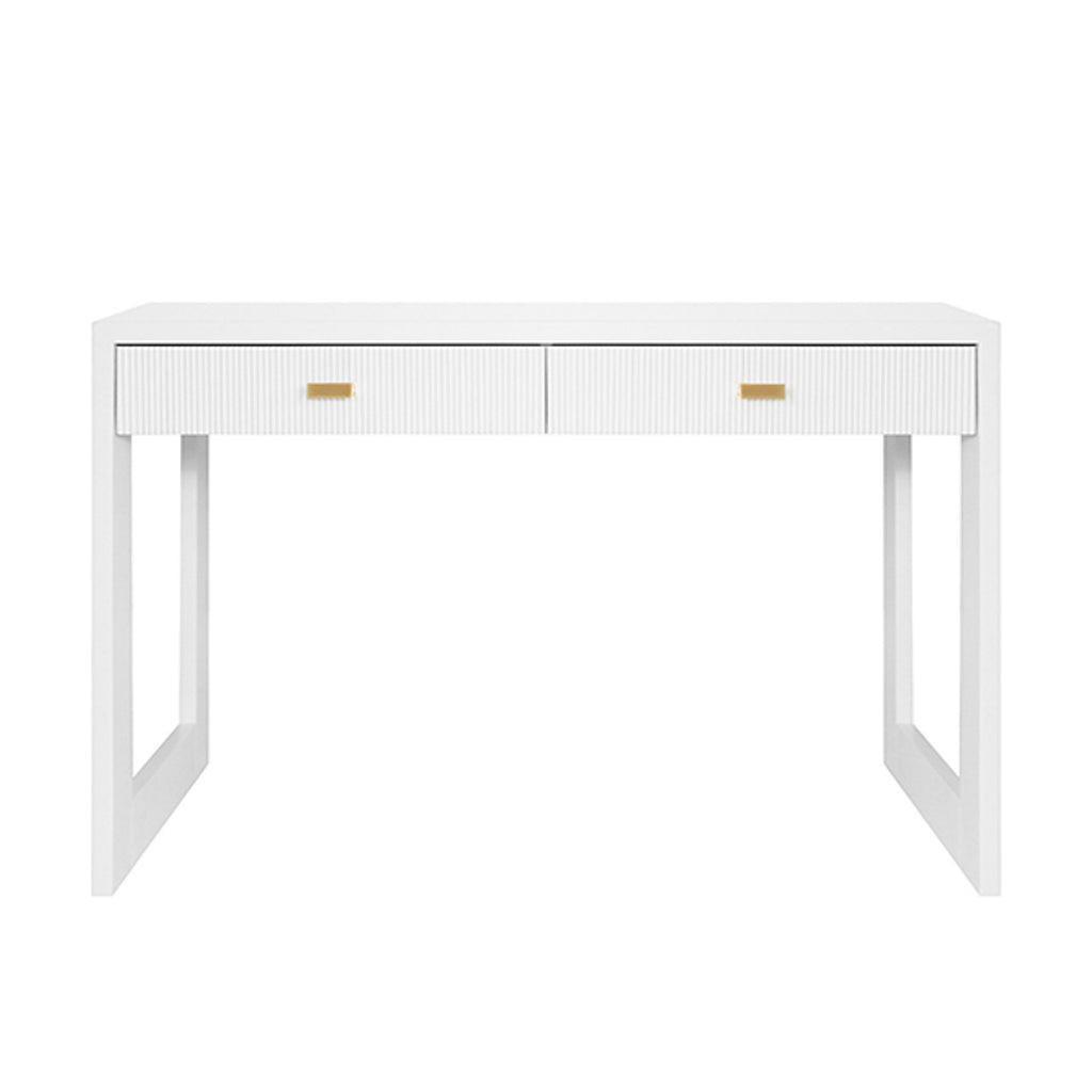 Larkin White Two Drawer Desk