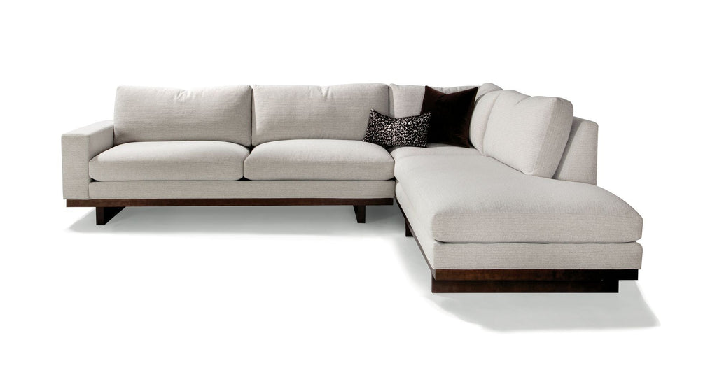 Lax Sectional Gray Crypton Performance Fabric