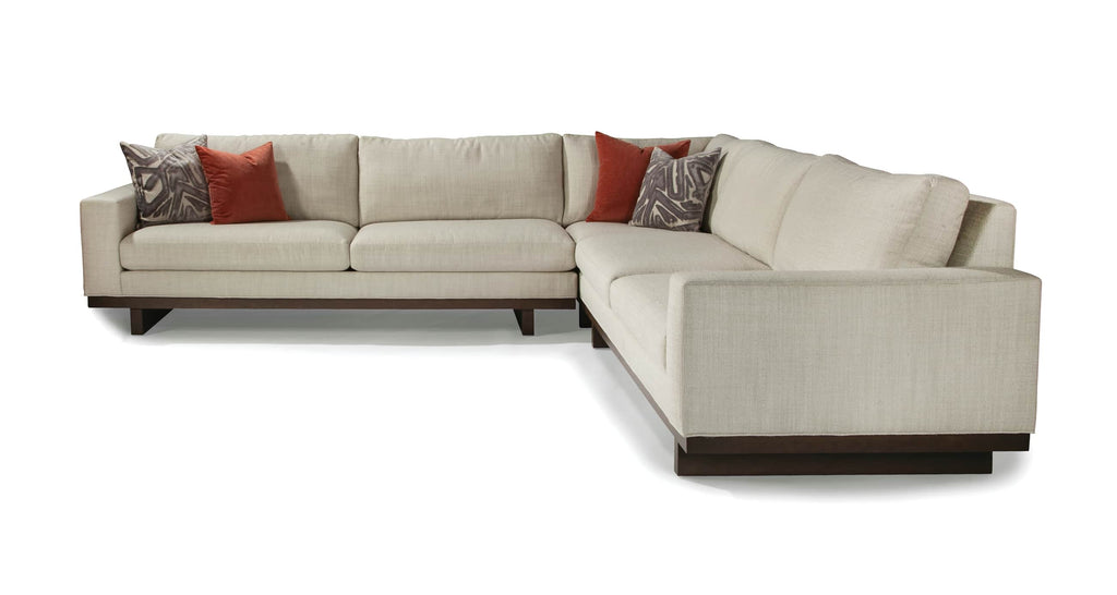 La Sectional In White Crypton Performance Fabric