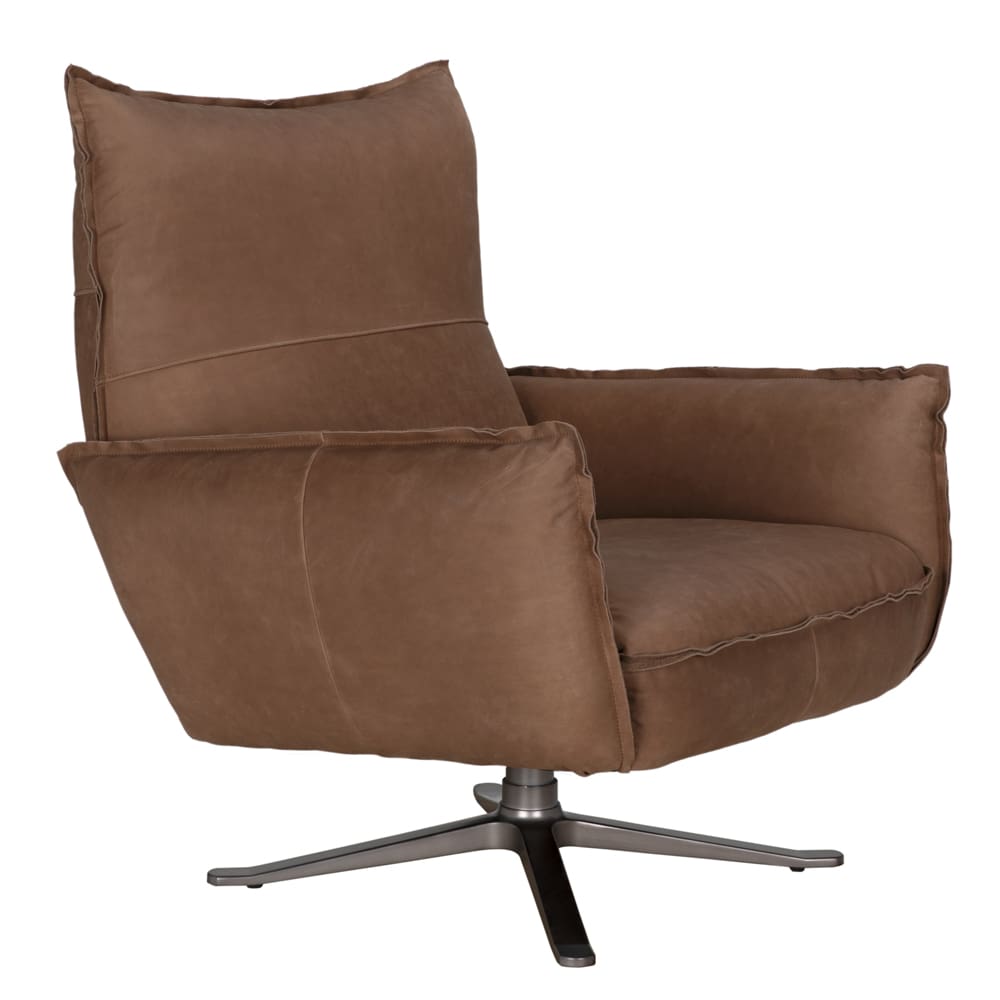 Lawrence Swivel Chair Brown Leather
