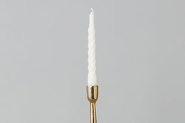 White Twisted Taper Candles, Set of 6