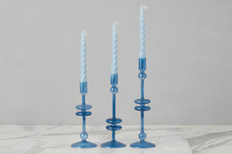 Denim Twisted Taper Candles, Set of 6