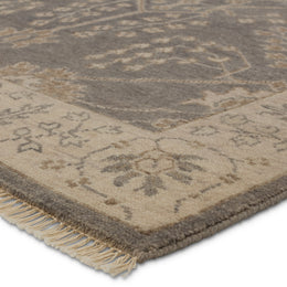 Jaipur Living Reagan Hand-Knotted Bordered Gray/ Beige Runner Rug