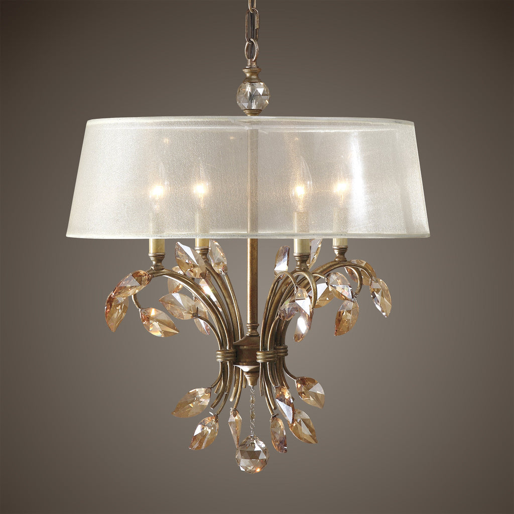 Alenya 4 Light Gold Metal Chandelier