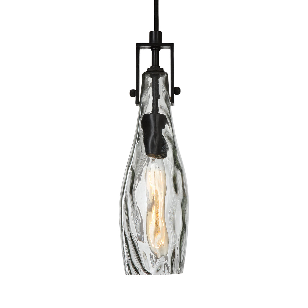 Campester 1 Light Watered Glass Mini Pendant