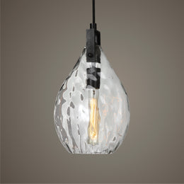 Campester 1 Light Watered Glass Mini Pendant