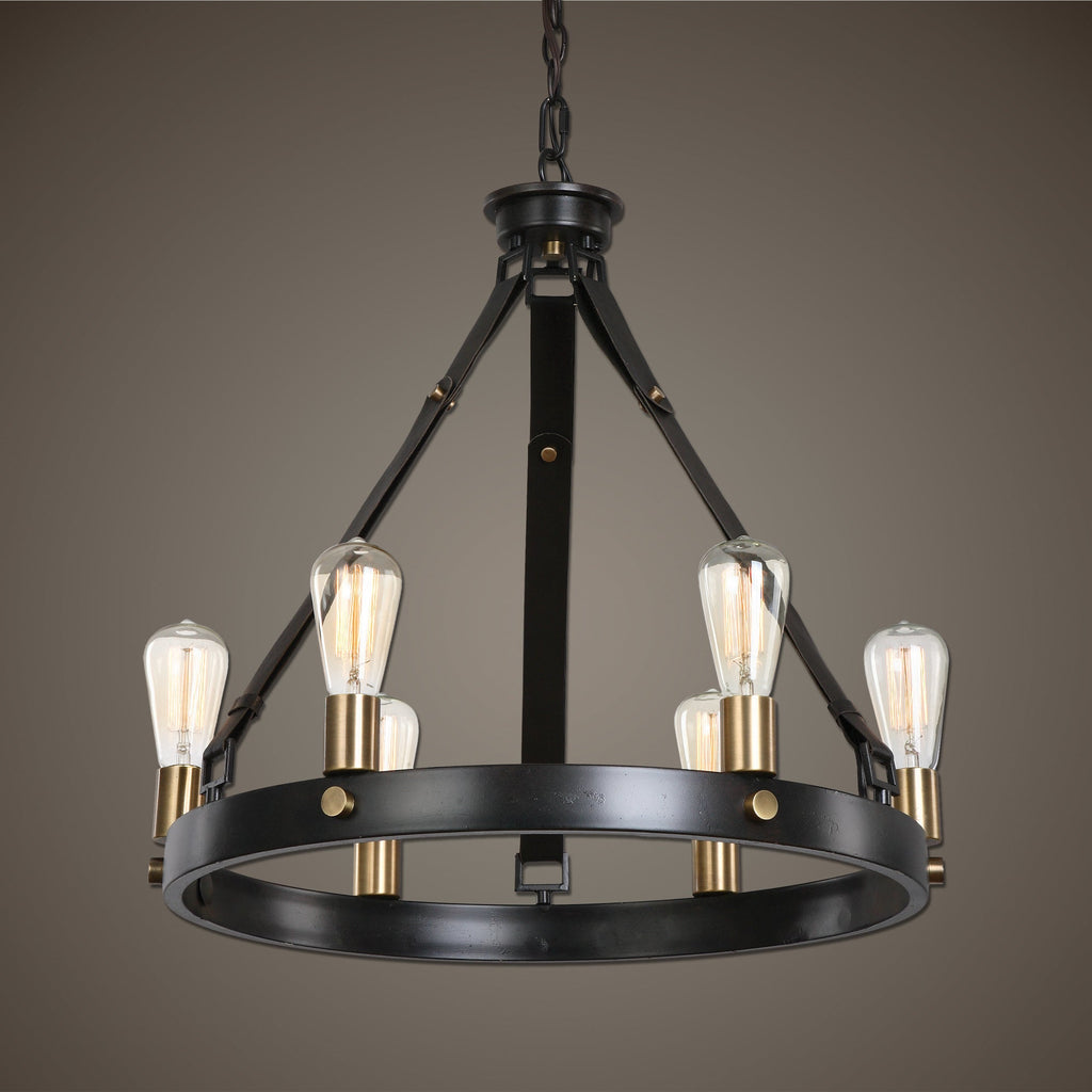 Marlow 6 Light Antique Bronze Chandelier