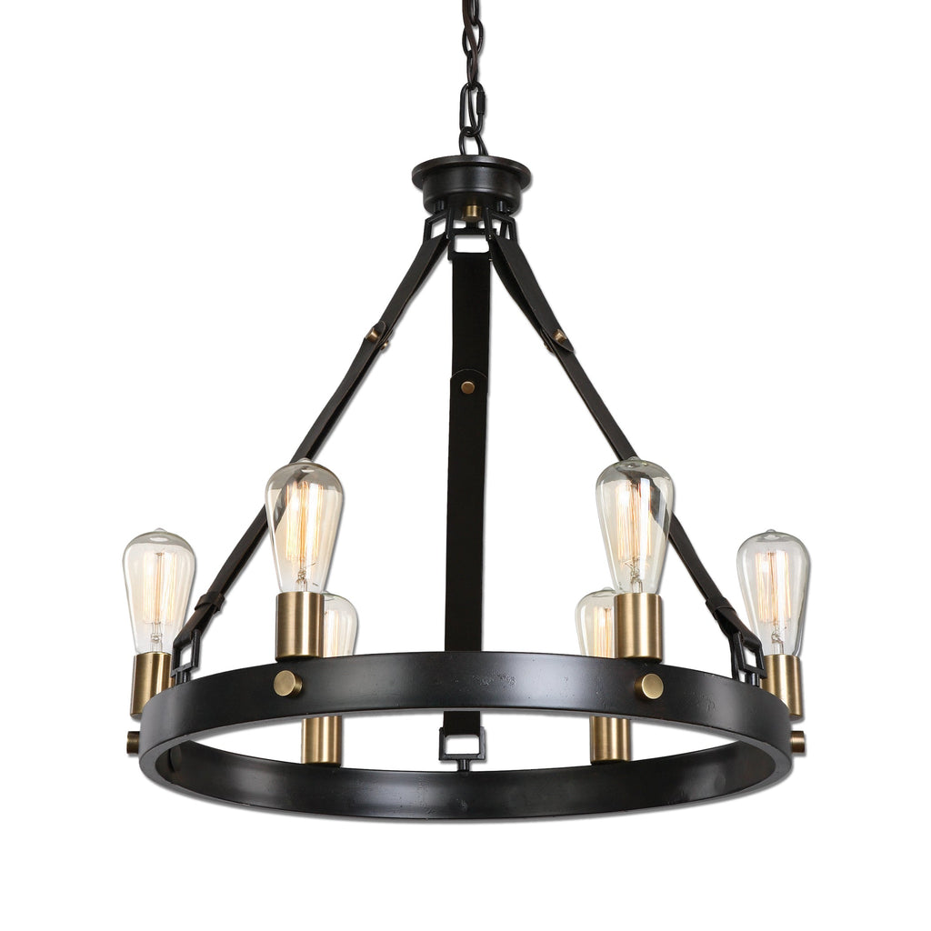 Marlow 6 Light Antique Bronze Chandelier