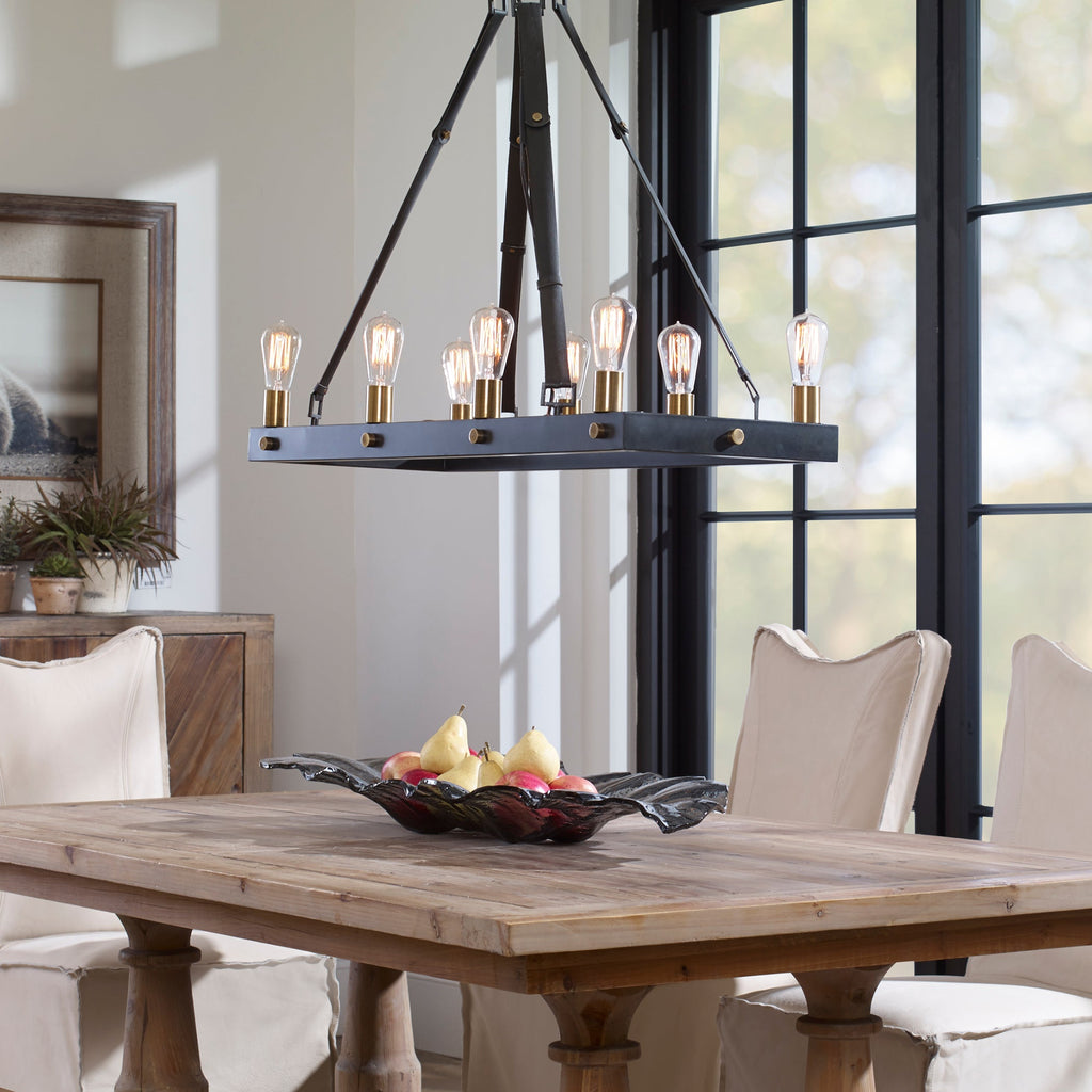 Marlow 8 Light Rectangle Chandelier