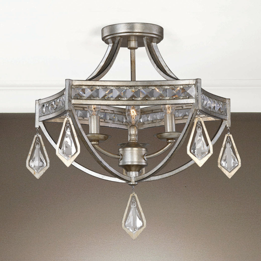 Tamworth Modern 3 Light Semi Flush