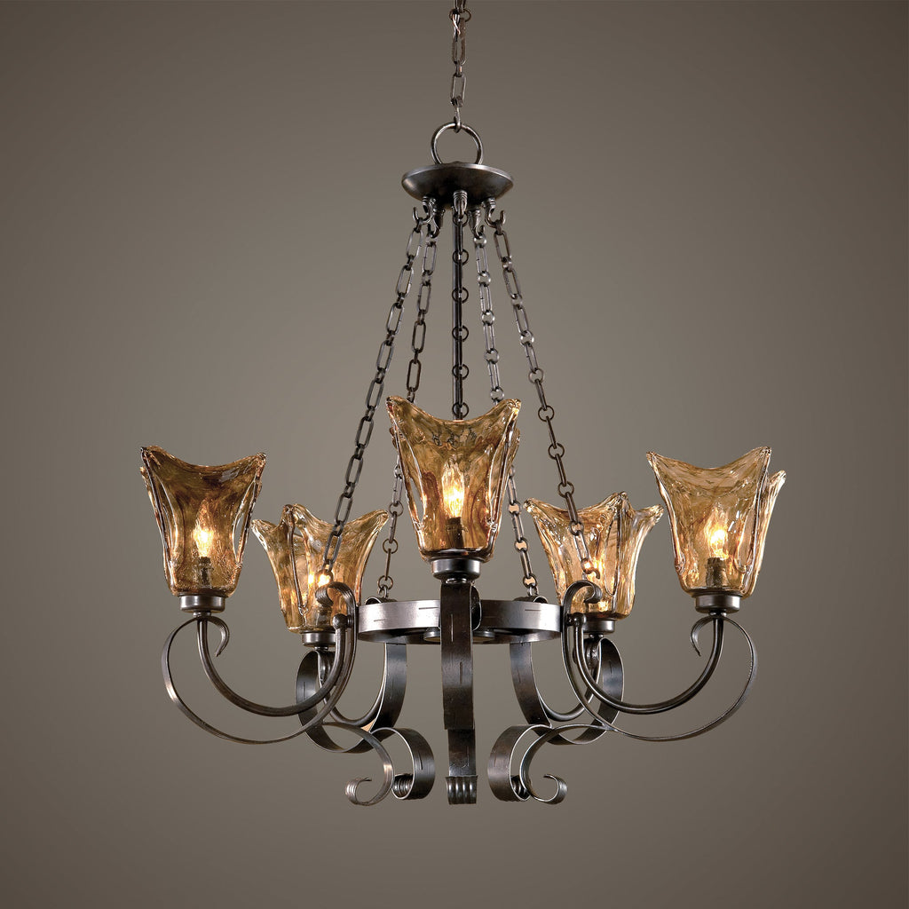 Vetraio 5Lt Oil Rubbed Bronze Chandelier