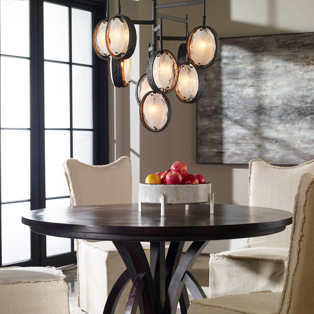 Maxin Dark Bronze 9 Light Chandelier