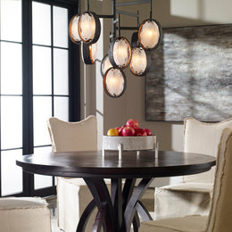 Maxin Dark Bronze 9 Light Chandelier