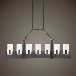 Pinecroft, 7 Light Island Linear Pendant