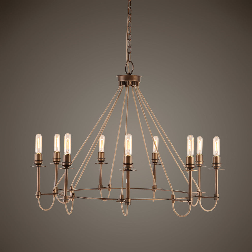 Lyndhurst Industrial 9 Light Chandelier