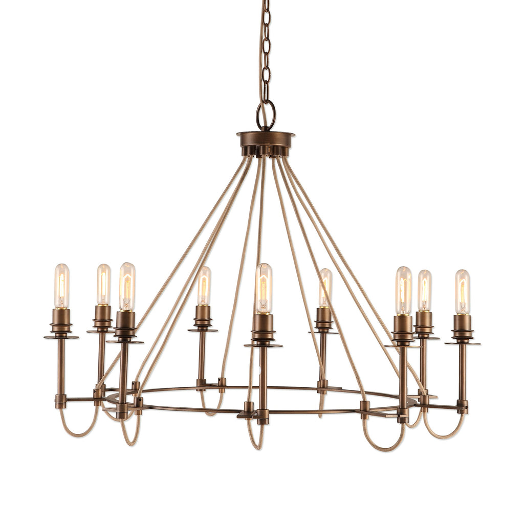 Lyndhurst Industrial 9 Light Chandelier