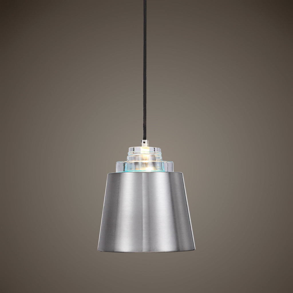 Pratt 1 Light Nickel Mini Pendant