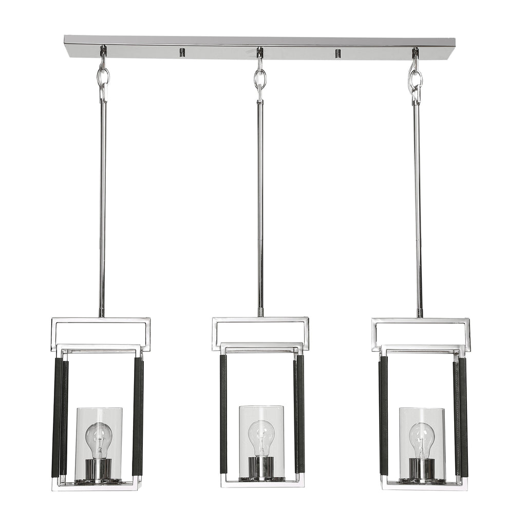 Newburgh 3 Light Nickel Linear Pendant