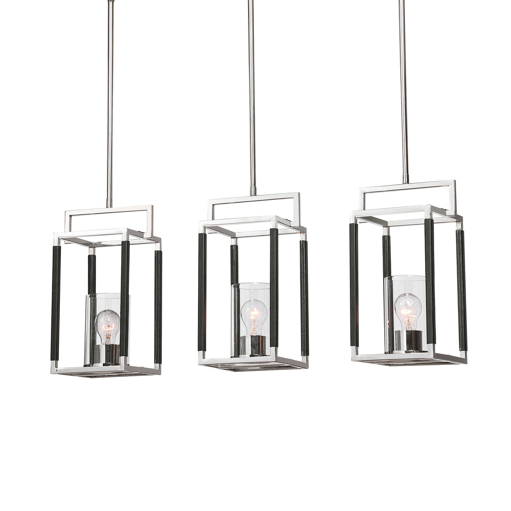 Newburgh 3 Light Nickel Linear Pendant