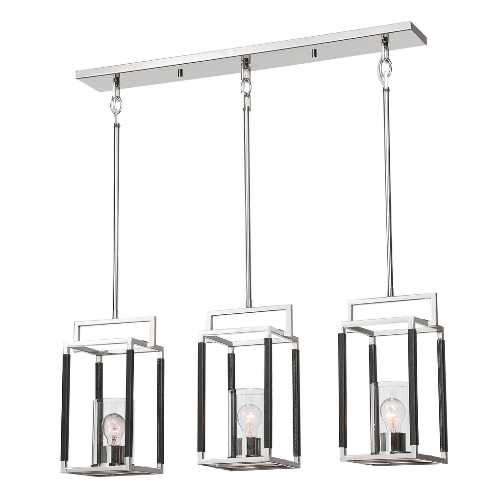 Newburgh 3 Light Nickel Linear Pendant