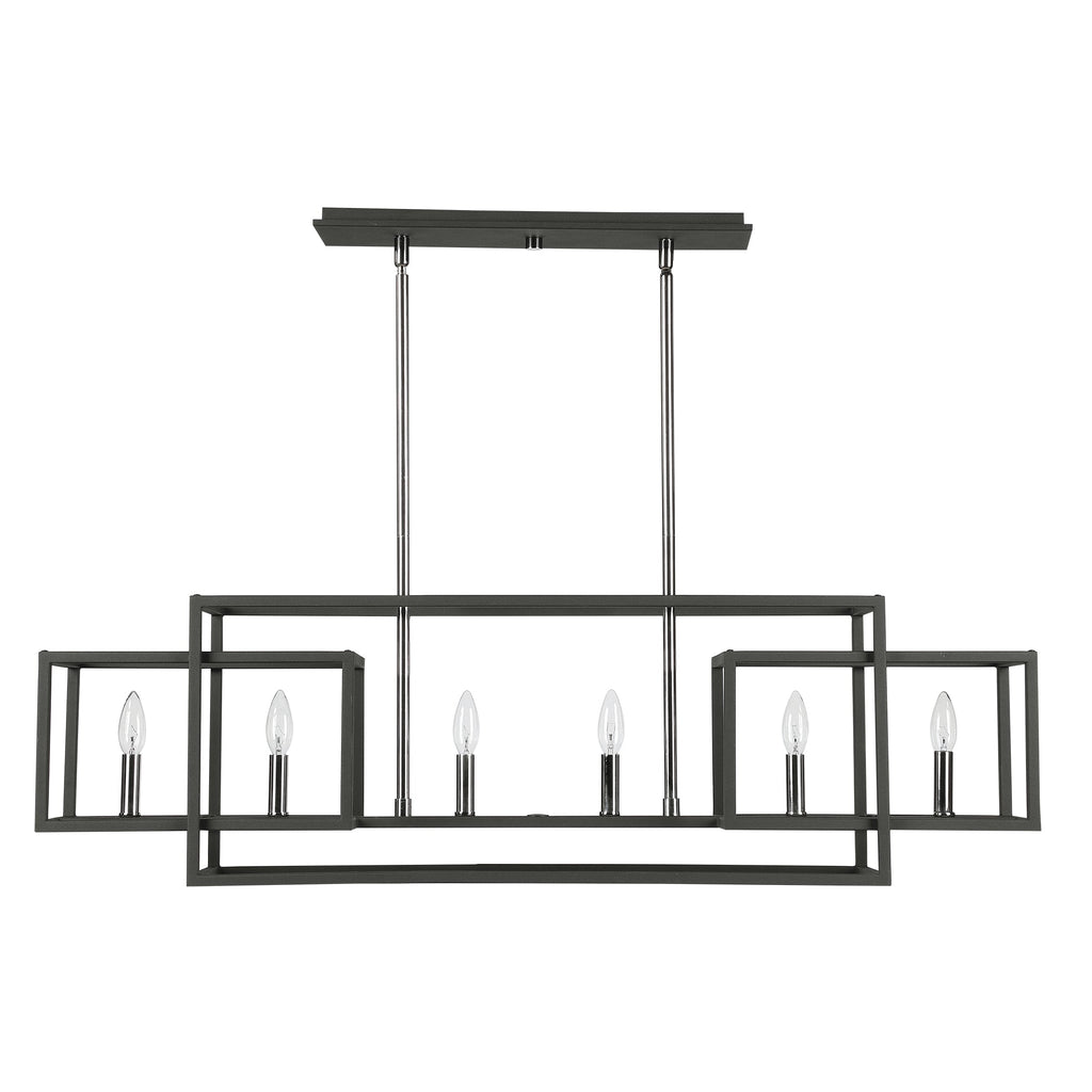 Quadrangle 6 Light Rectangular Chandelier