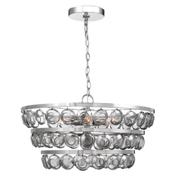 Twinkle 5 Light Nickel Chandelier