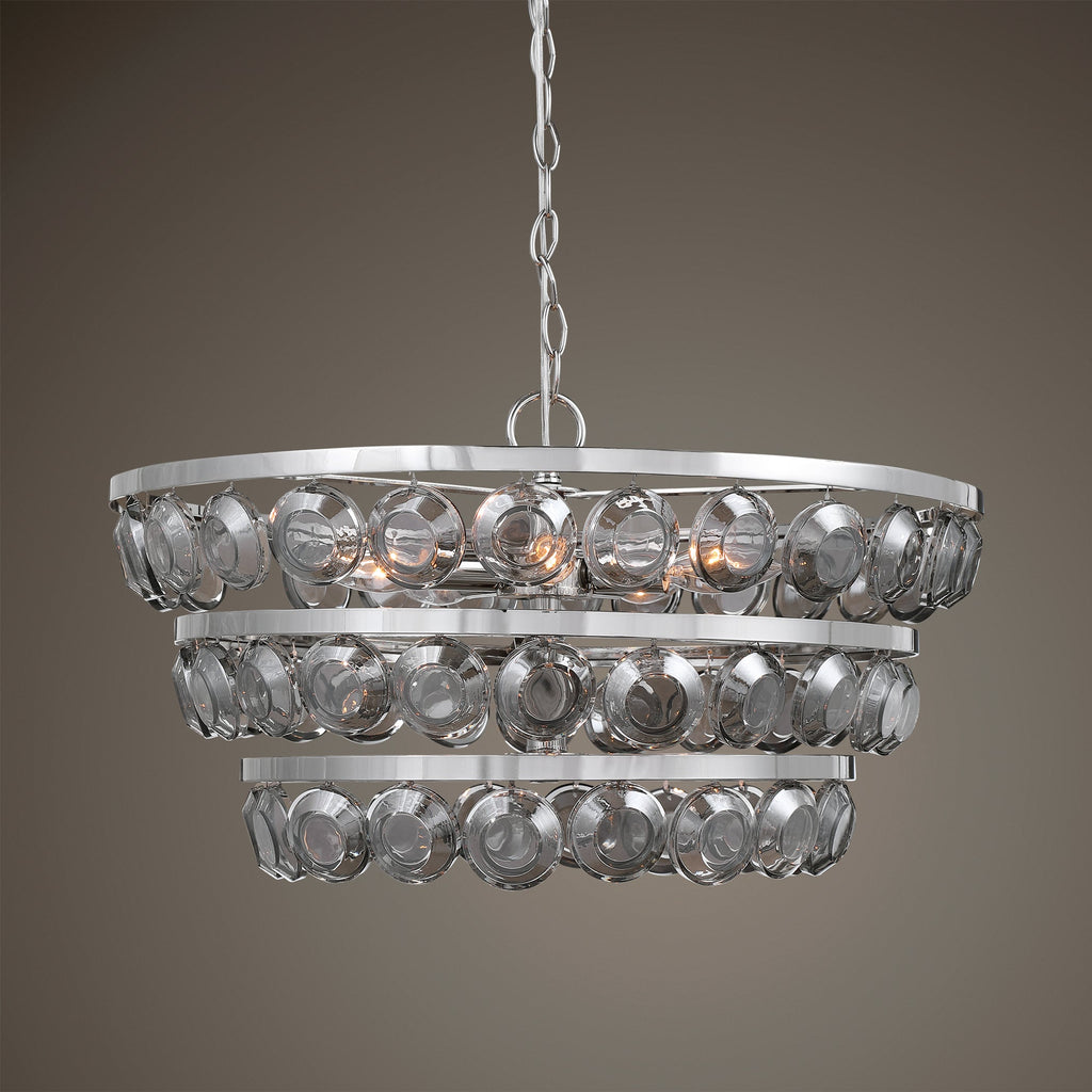 Twinkle 5 Light Nickel Chandelier