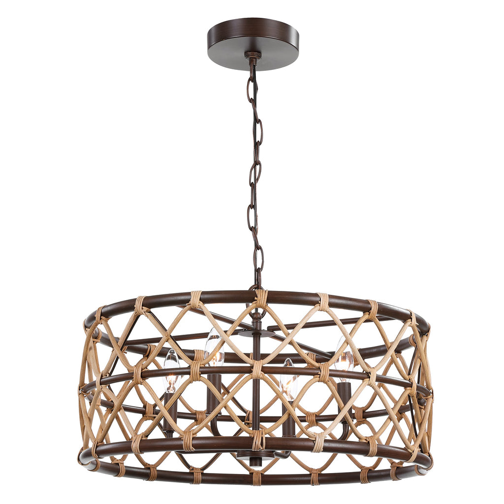 Hilo 4 Light Drum Pendant