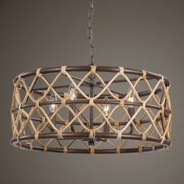 Hilo 4 Light Drum Pendant