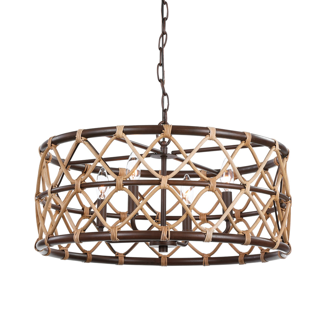 Hilo 4 Light Drum Pendant