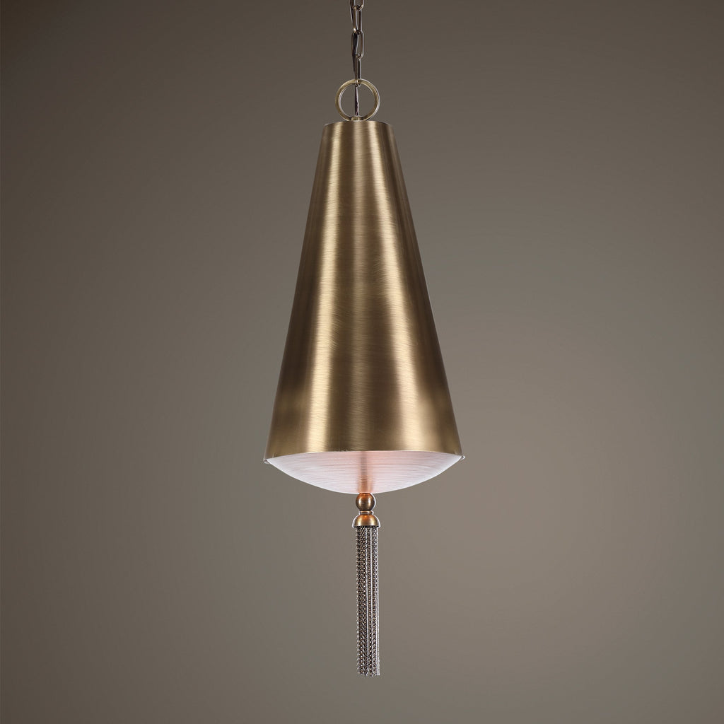 Nador 1 Light Brass Pendant