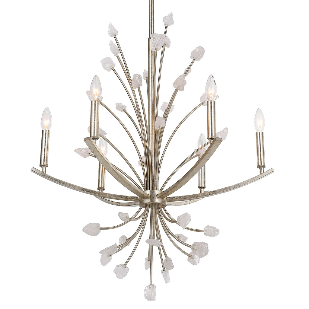 Juliette 6 Light Silver Chandelier